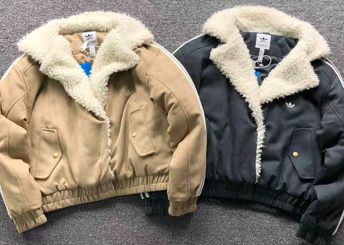 Jaqueta Adidas Feminina Sherpa Suede Winter Jacket