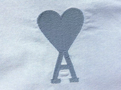 Camisa AMI Paris Big Heart Tonal Blue