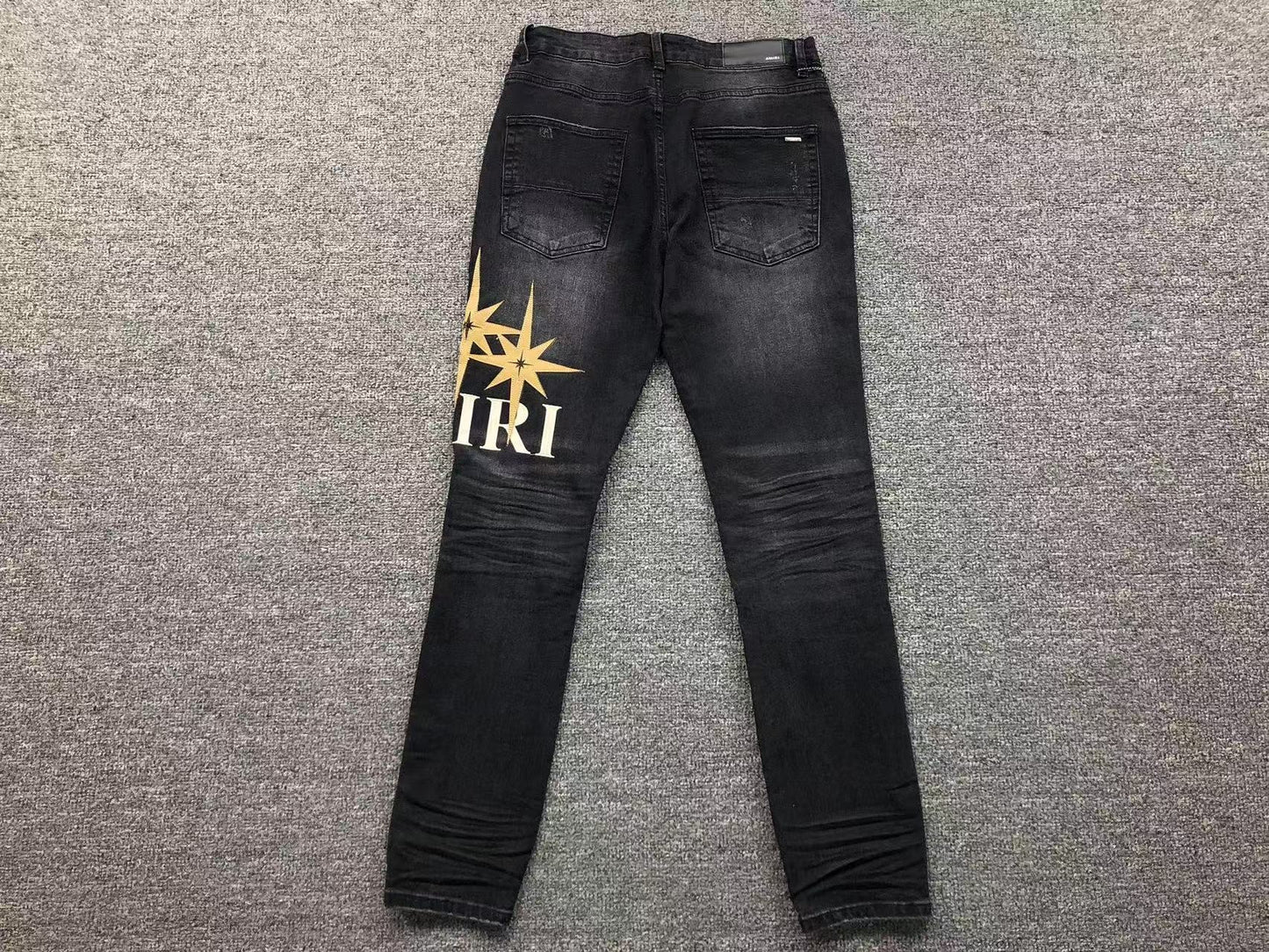 Calça AMIRI Star Logo Black Denim