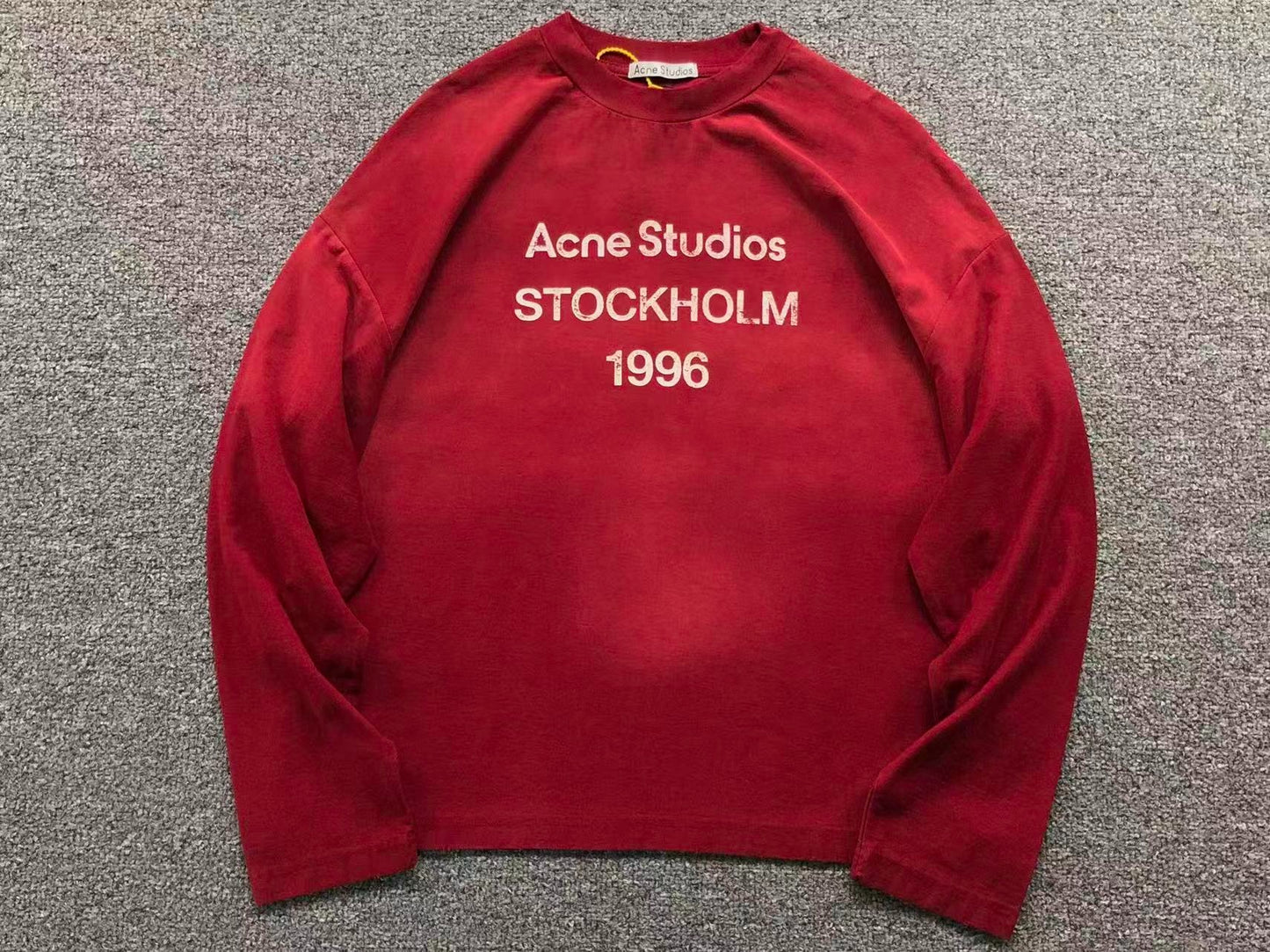 Camiseta Acne Studios Stockholm 1996 Washed Red