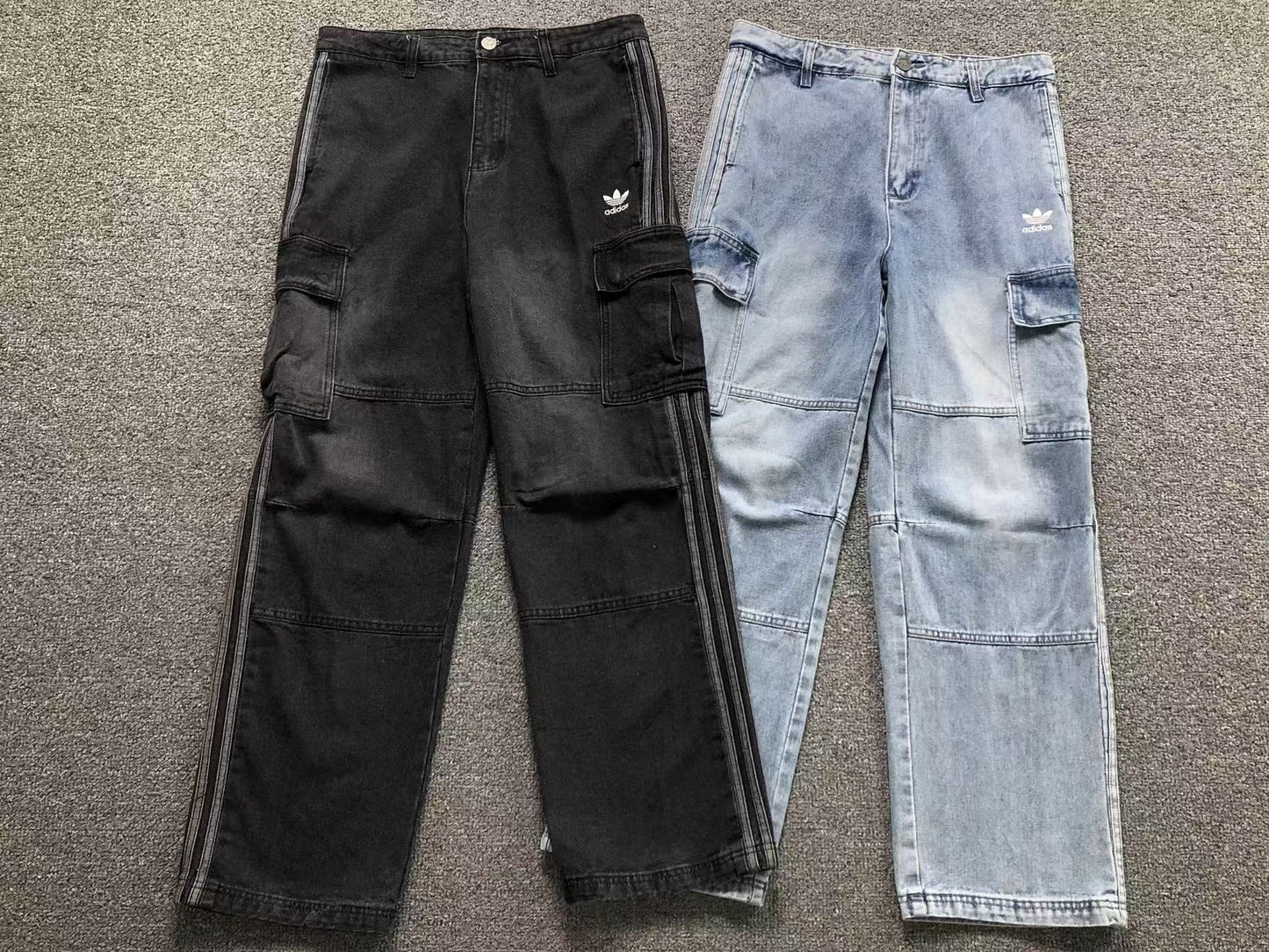 Calça Adidas Utility Cargo Denim 3-Stripes