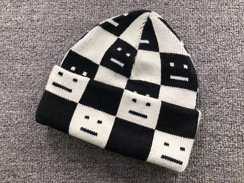Touca Acne Studios Checkered Knit