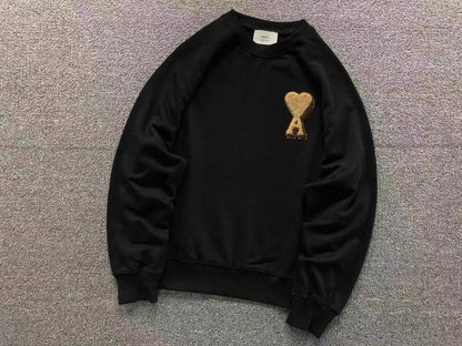 Moletom AMI Paris Ami de Cœur Crewneck Gold