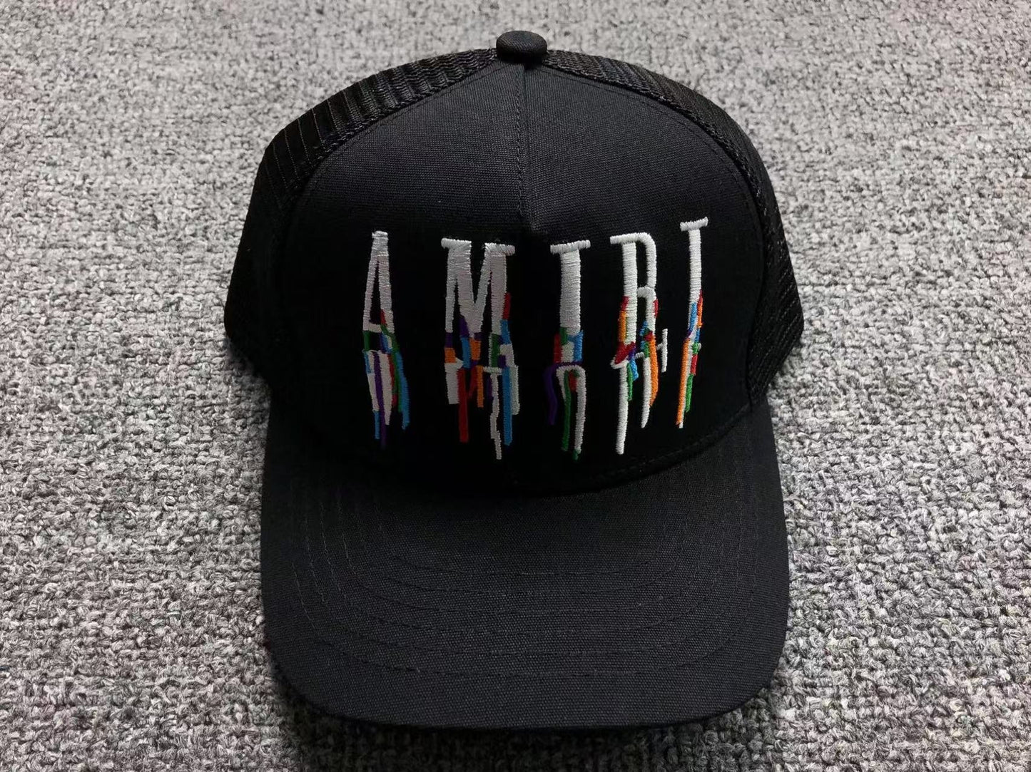 Boné Trucker AMIRI Glitch Logo White