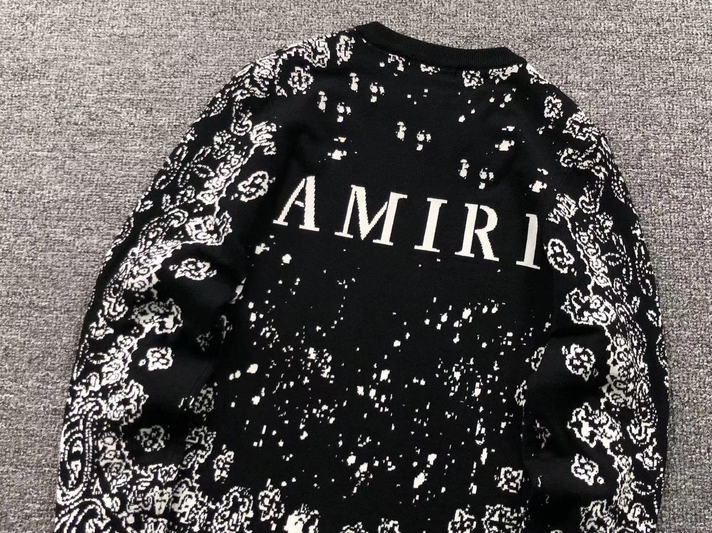 Suéter AMIRI Noir Bandana Fade