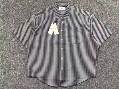 Camisa AMI Paris Striped Short Sleeve