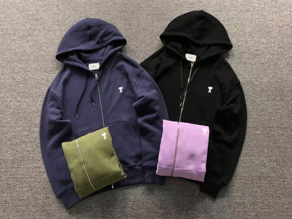 Moletom AMI Paris Ami de Cœur Zip Hoodie