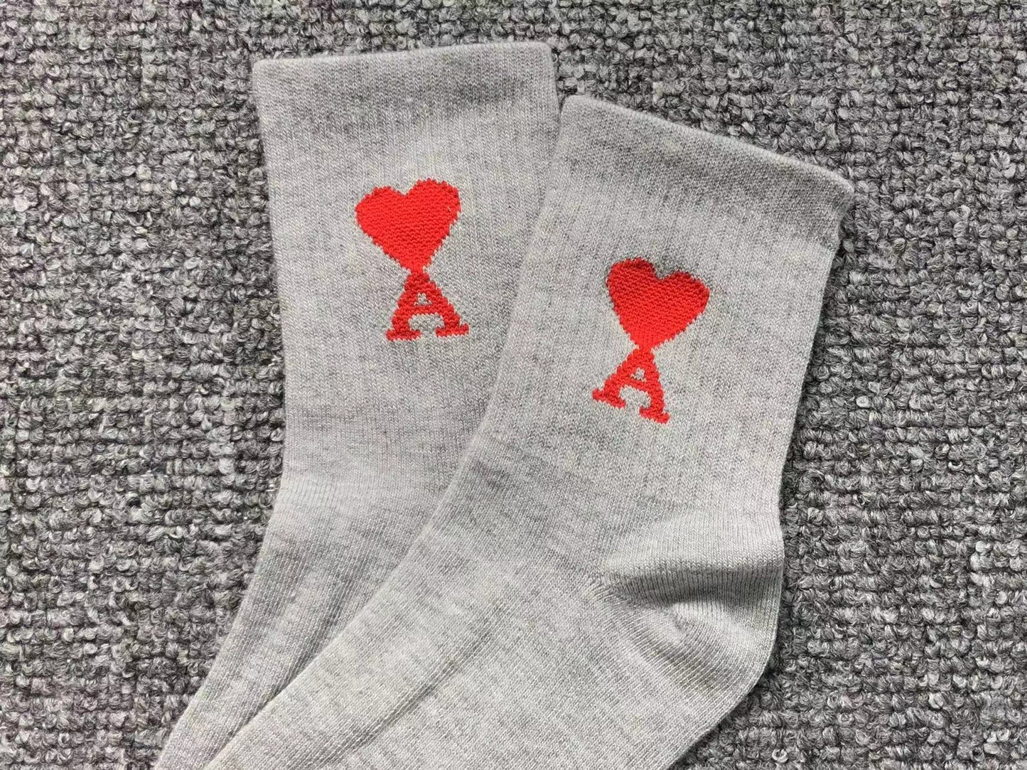 Meia AMI Paris Heart Logo