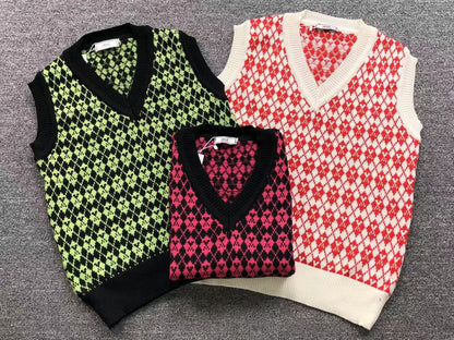 Suéter Colete AMI Paris Pattern Knit