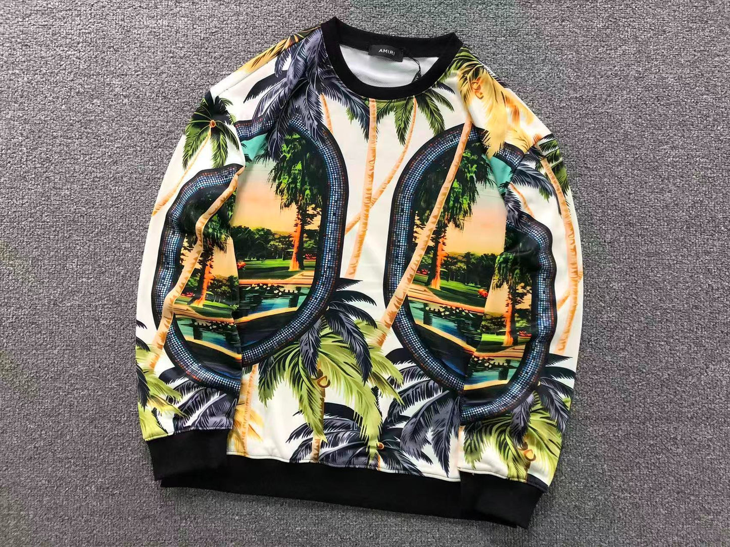 Moletom AMIRI Tropical Mirage Print Crewneck