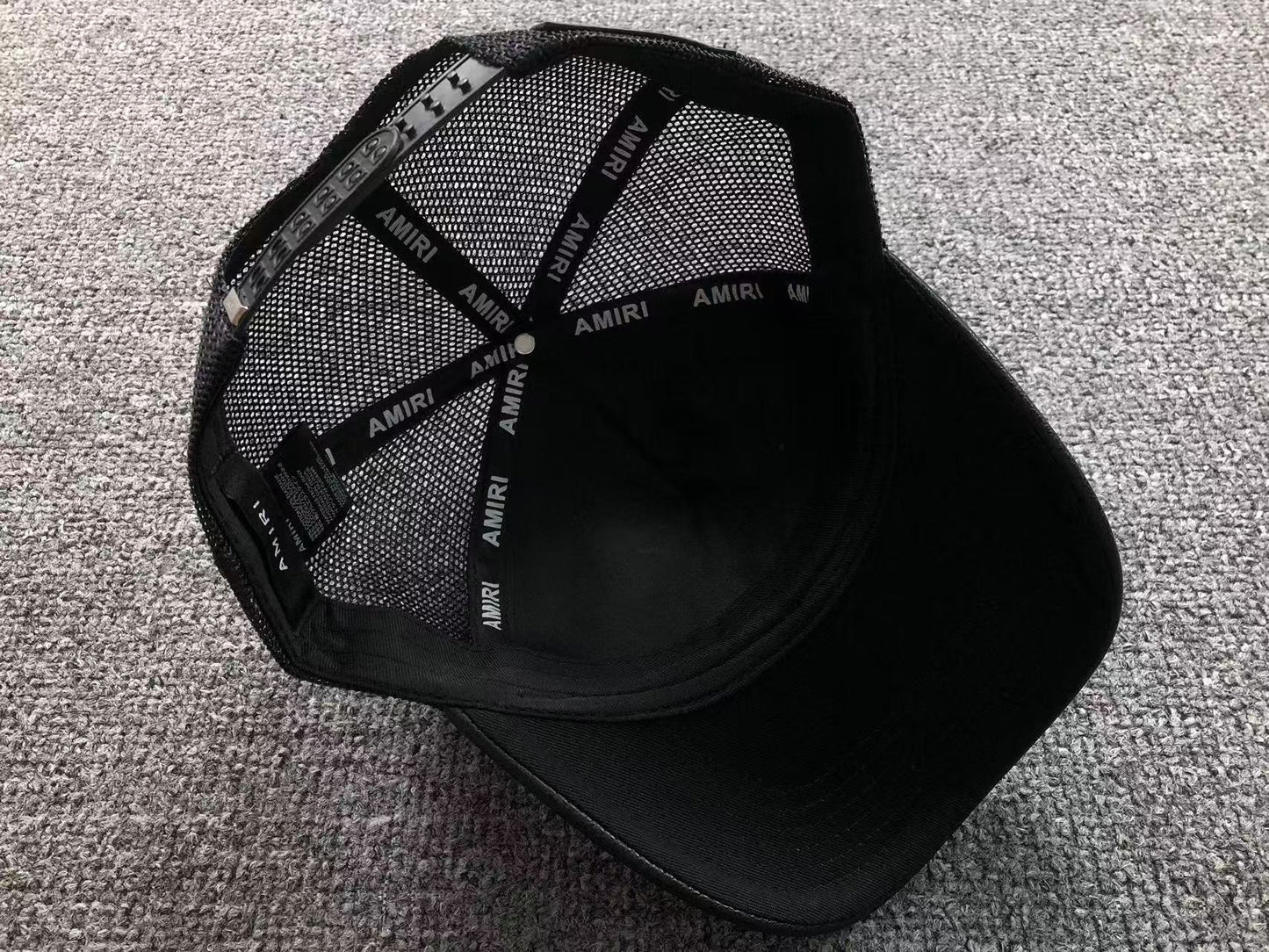 Boné Trucker AMIRI Monogram Leather Black
