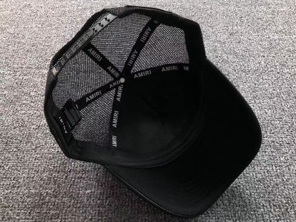 Boné Trucker AMIRI Monogram Leather Black