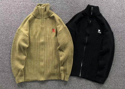 Suéter AMI Paris Gola Alta Zip