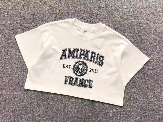 Camiseta AMI Paris Varsity Logo College feminino