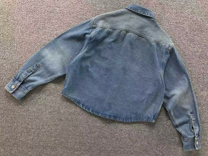 Camisa AMI Paris Washed Denim Heart Feminino