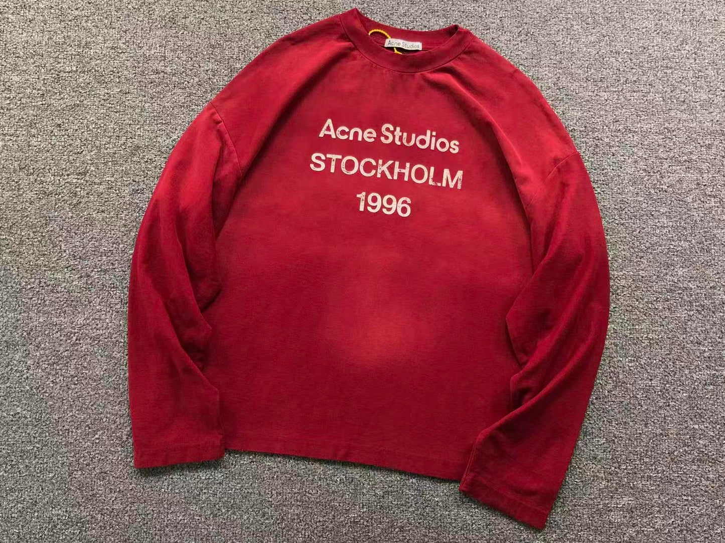 Camiseta Acne Studios Stockholm 1996 Washed Red