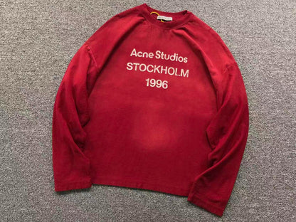 Camiseta Acne Studios Stockholm 1996 Washed Red