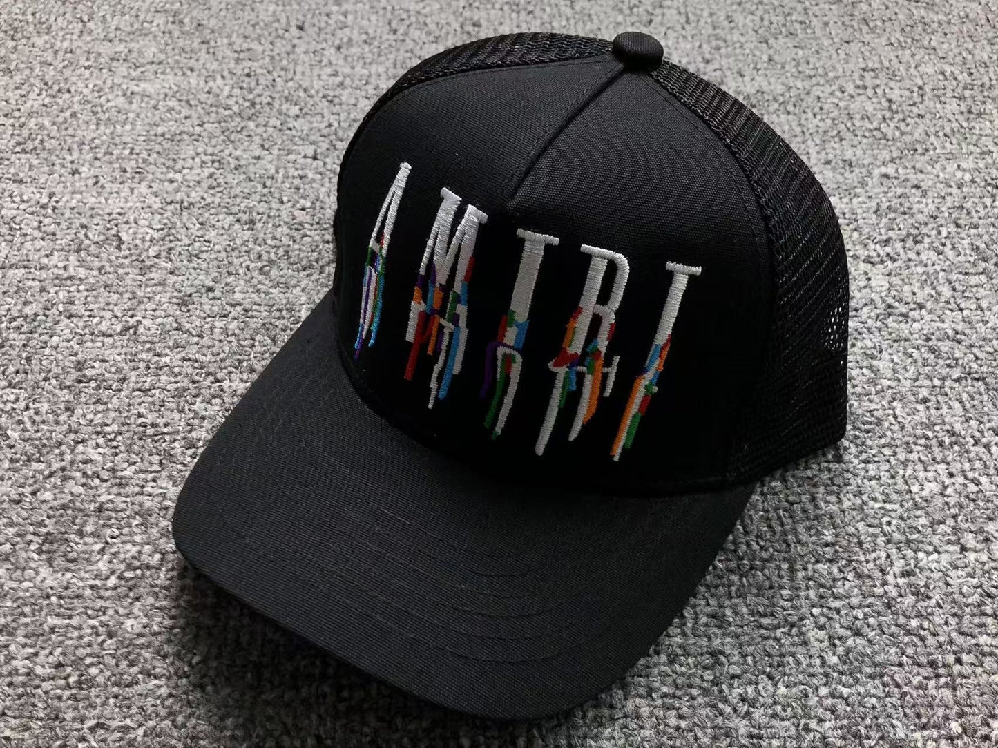 Boné Trucker AMIRI Glitch Logo White