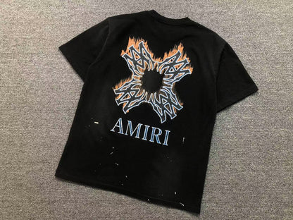 Camiseta AMIRI Tribal Flame Cross