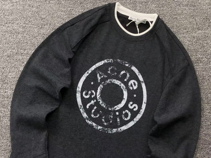 Camiseta manga longa Acne Studios Distressed Circle Logo