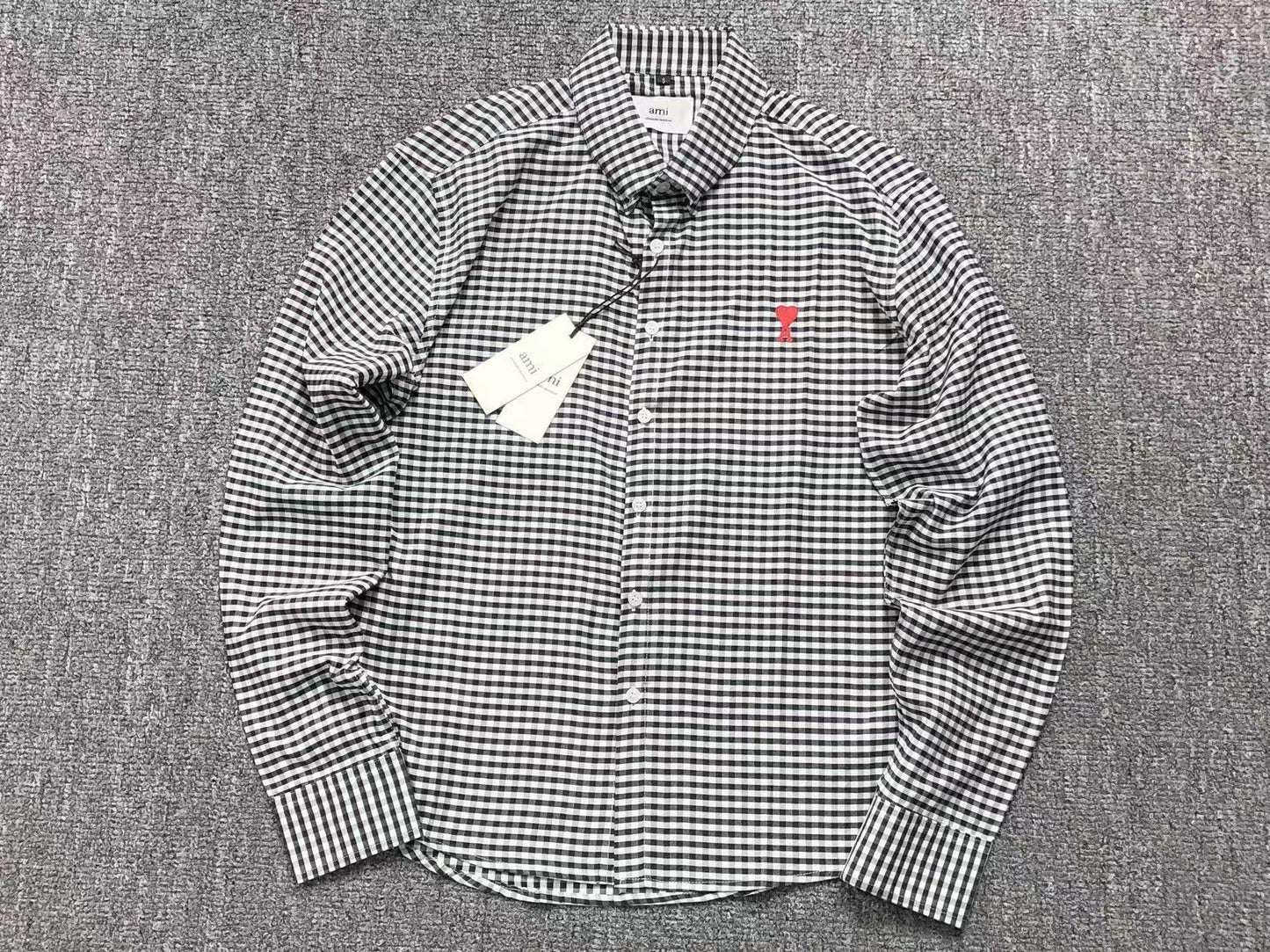 Camisa AMI Paris Gingham Mini Heart
