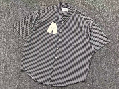 Camisa AMI Paris Striped Short Sleeve