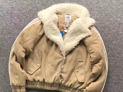Jaqueta Adidas Feminina Sherpa Suede Winter Jacket