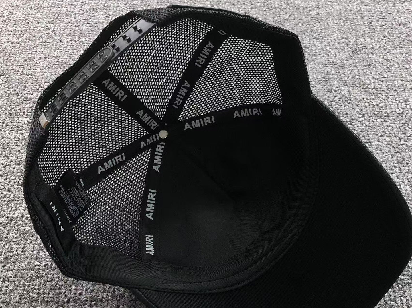 Boné Trucker AMIRI Monogram Leather Black