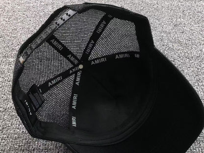 Boné Trucker AMIRI Monogram Leather Black