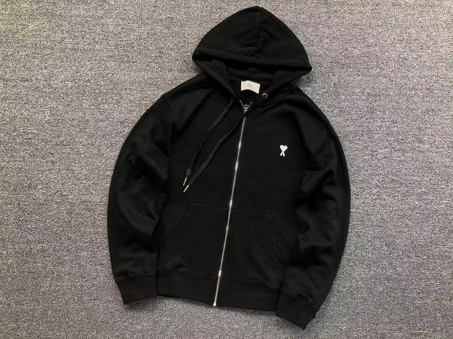 Moletom AMI Paris Hoodie com Zíper