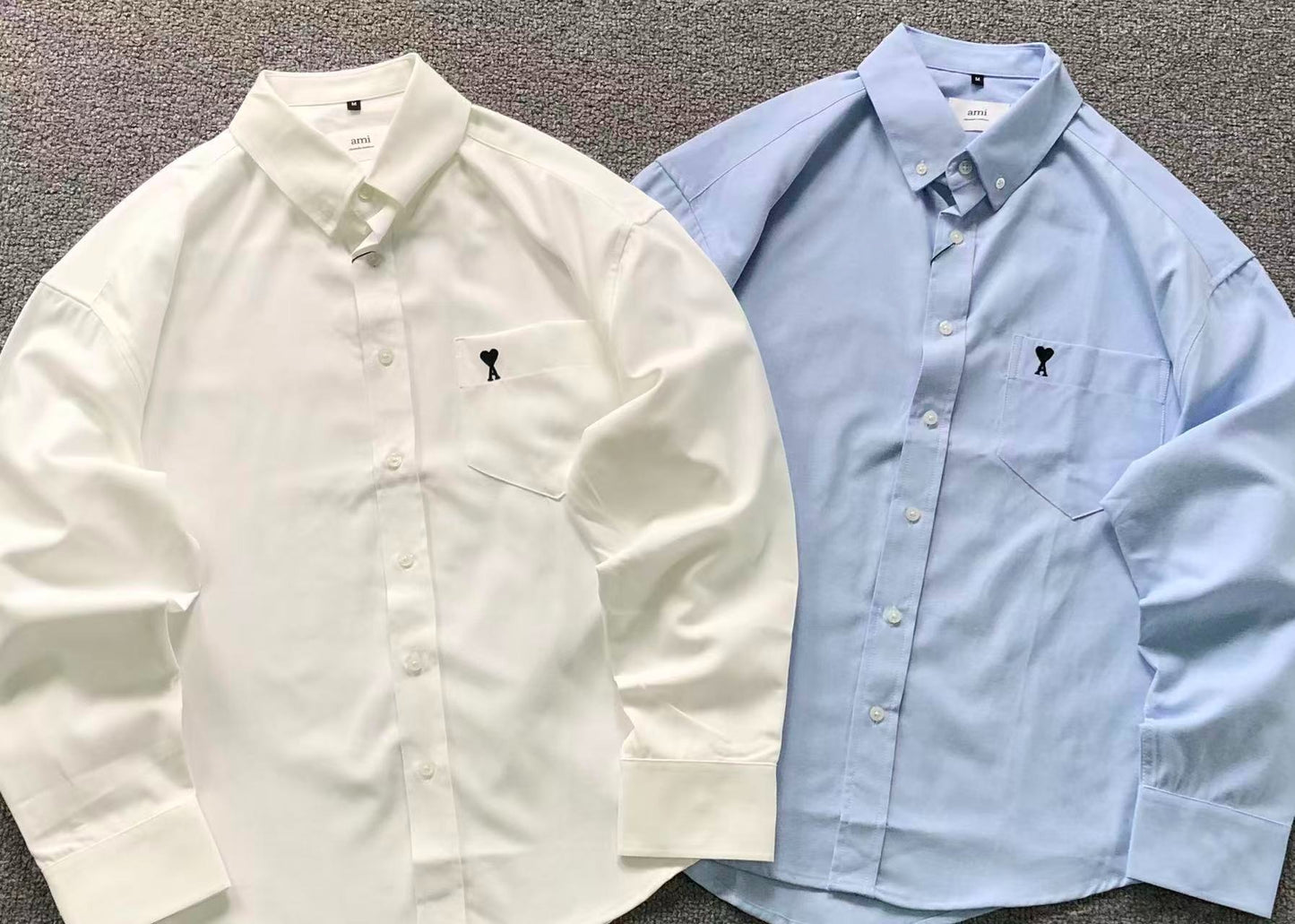 Camisa AMI Paris Classic Heart Oxford
