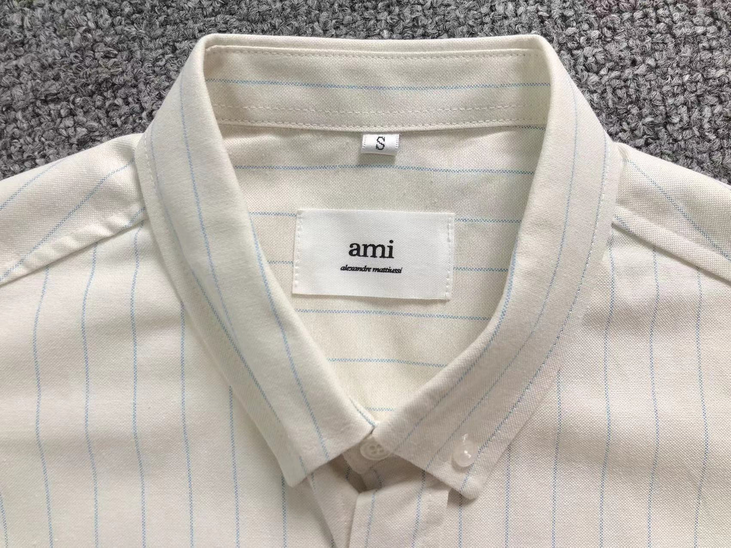 Camisa AMI Paris Stripe Heart Summer