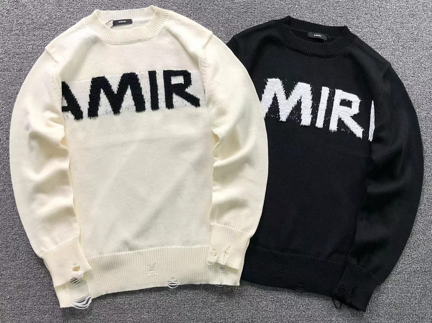 Suéter AMIRI Brush Logo Distressed