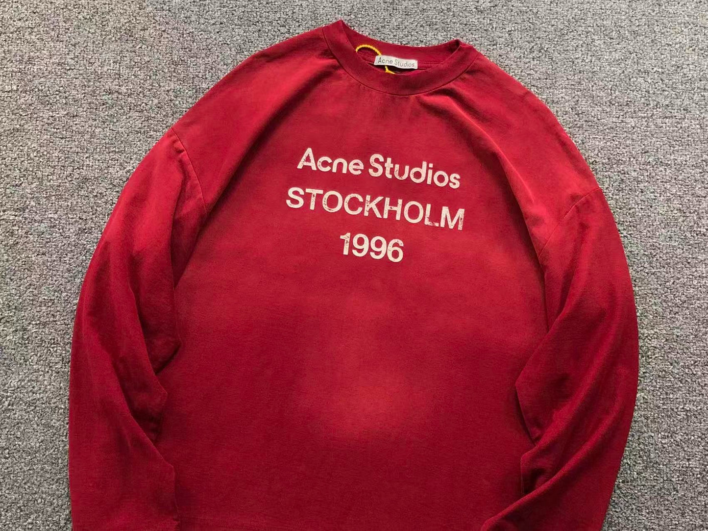 Camiseta Acne Studios Stockholm 1996 Washed Red