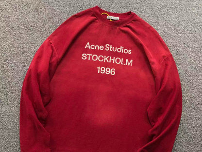 Camiseta Acne Studios Stockholm 1996 Washed Red