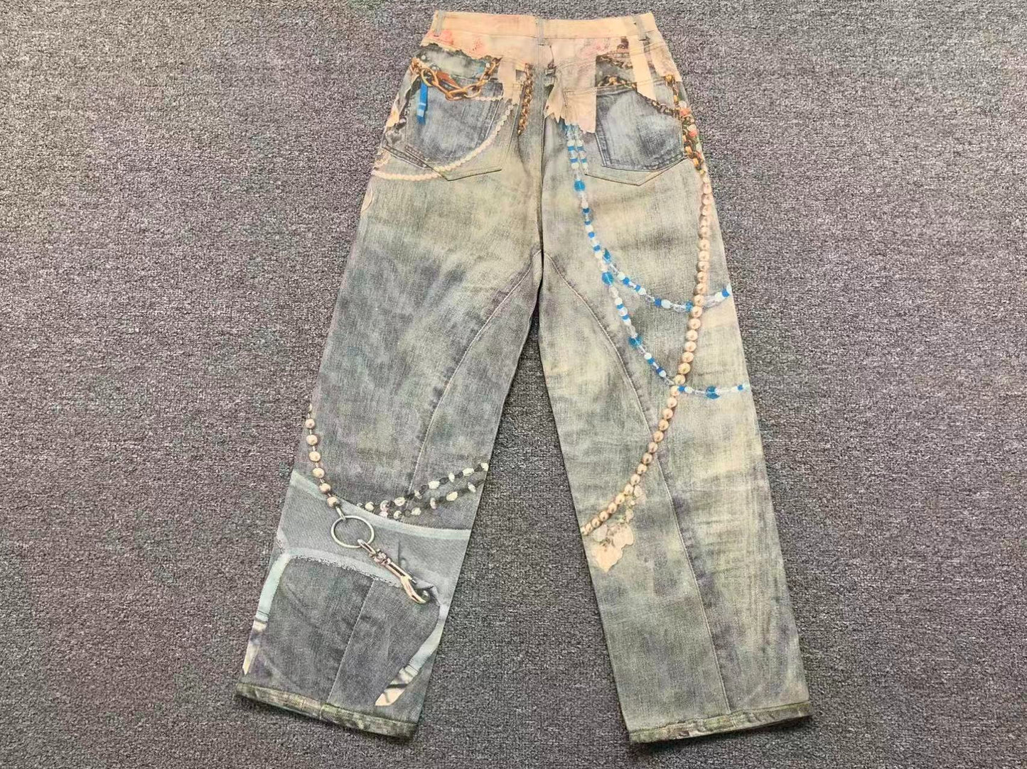 Calça Acne Studios Distressed Chain Wash