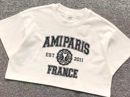 Camiseta AMI Paris Varsity Logo College feminino