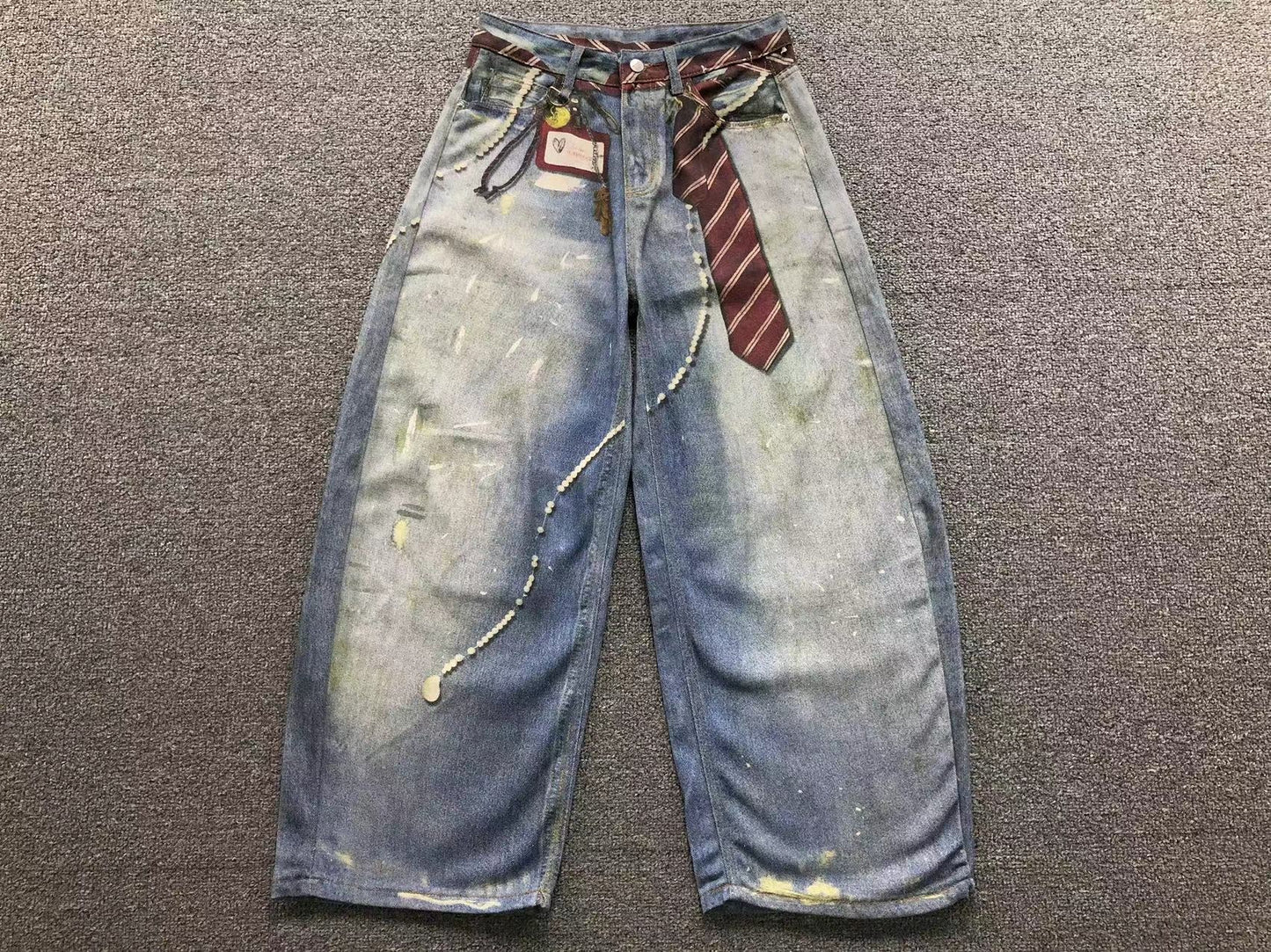 Calça Acne Studios Y2K Printed Denim
