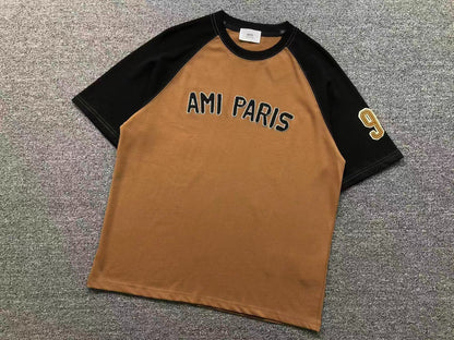 Camiseta AMI Paris Varsity Logo Raglan
