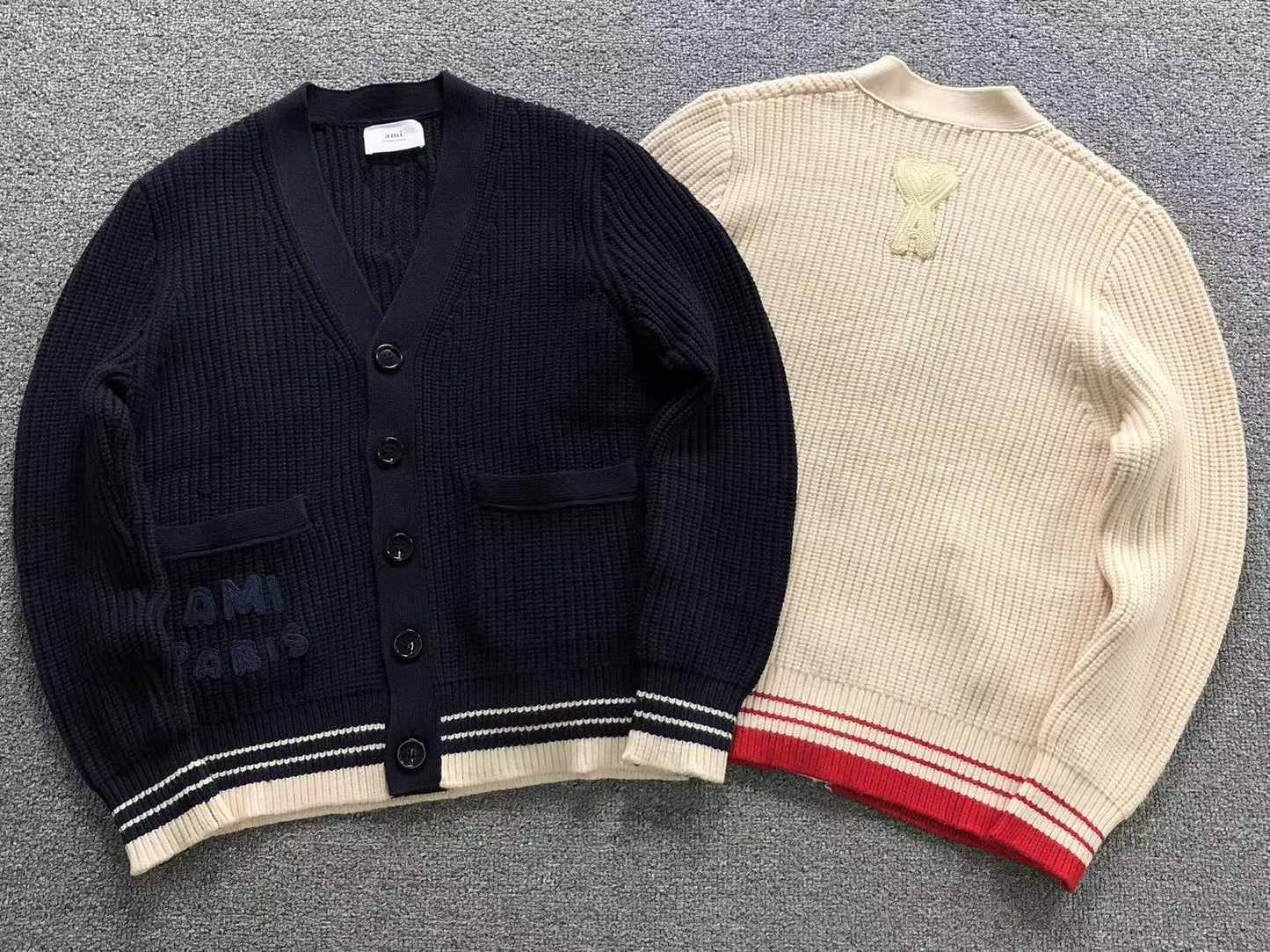 Suéter Cardigan AMI Paris Knit Textured
