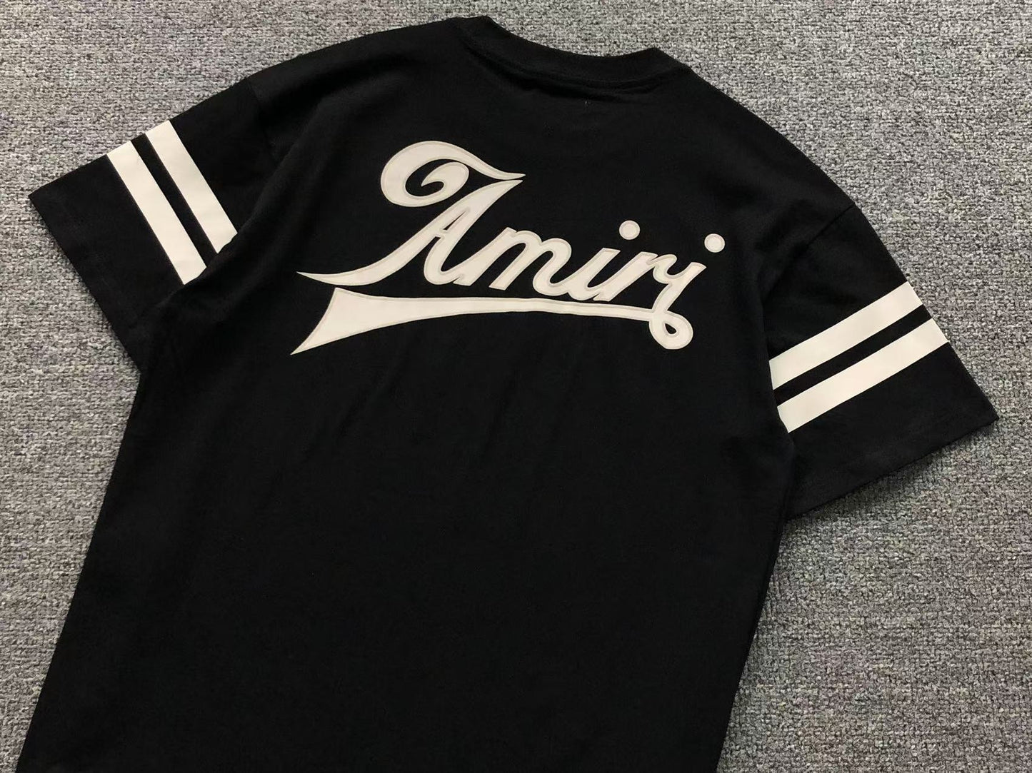 Camiseta AMIRI Script Logo Striped