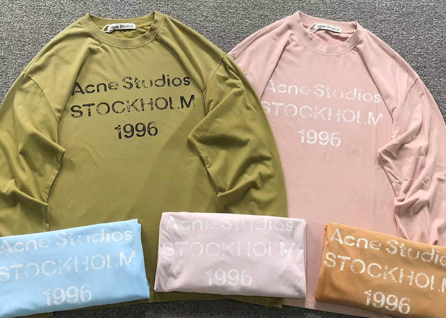 Camsieta Acne Studios Stockholm 1996 Rib Long Sleeve