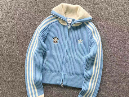 Suéter Adidas feminina Ribbed Knit Track Jacket