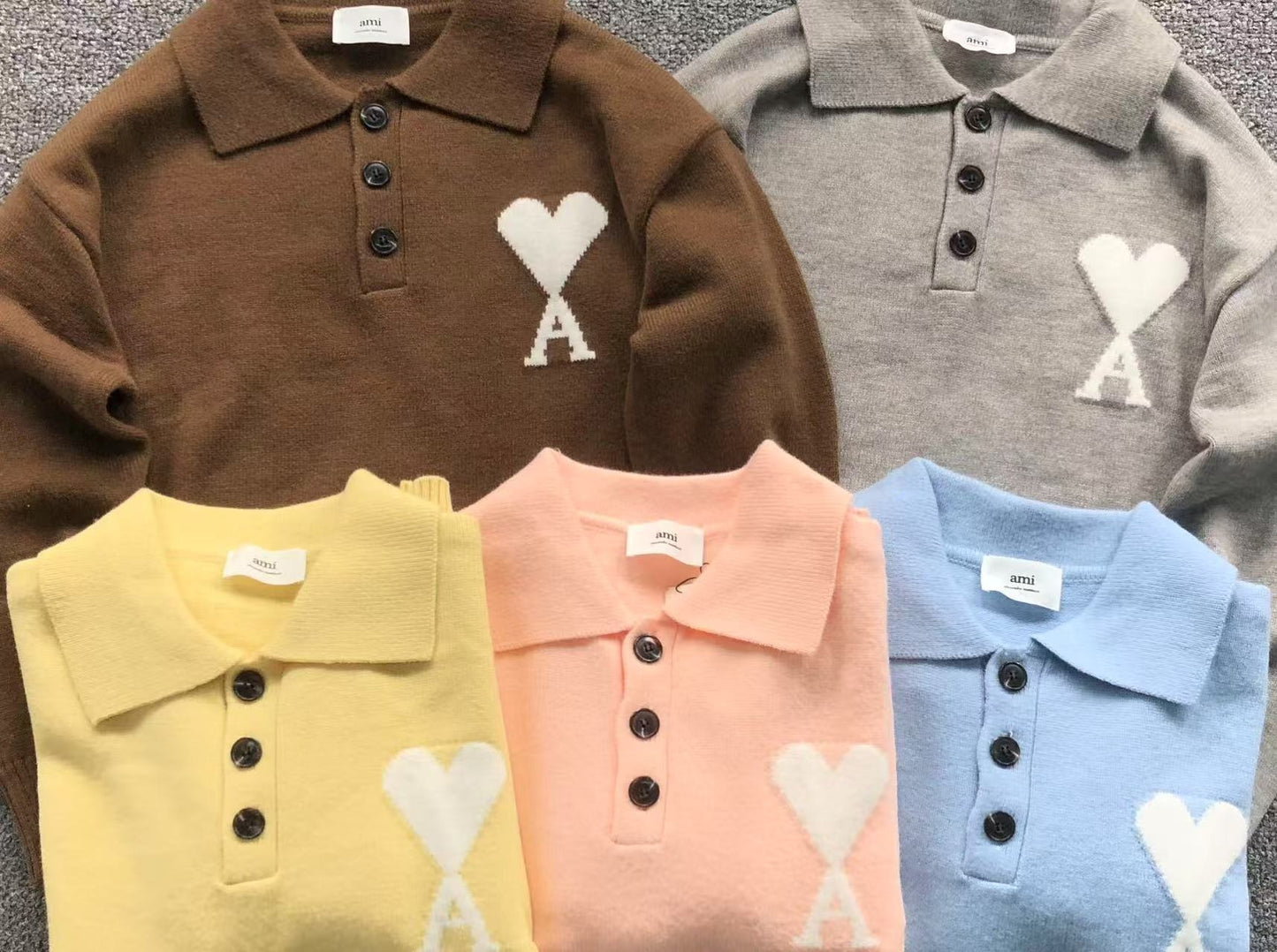 Suéter AMI Paris Polo Knit Essential