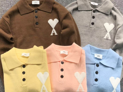 Suéter AMI Paris Polo Knit Essential