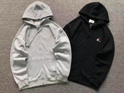 Moletom com Capuz AMI Paris Zip Hoodie Logo Coração