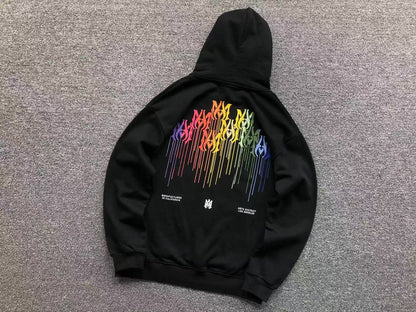 Moletom AMIRI Rainbow Drip Logo Hoodie
