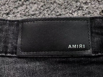 Calça AMIRI Black Paint Wash Denim