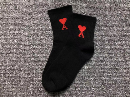Meia AMI Paris Heart Logo