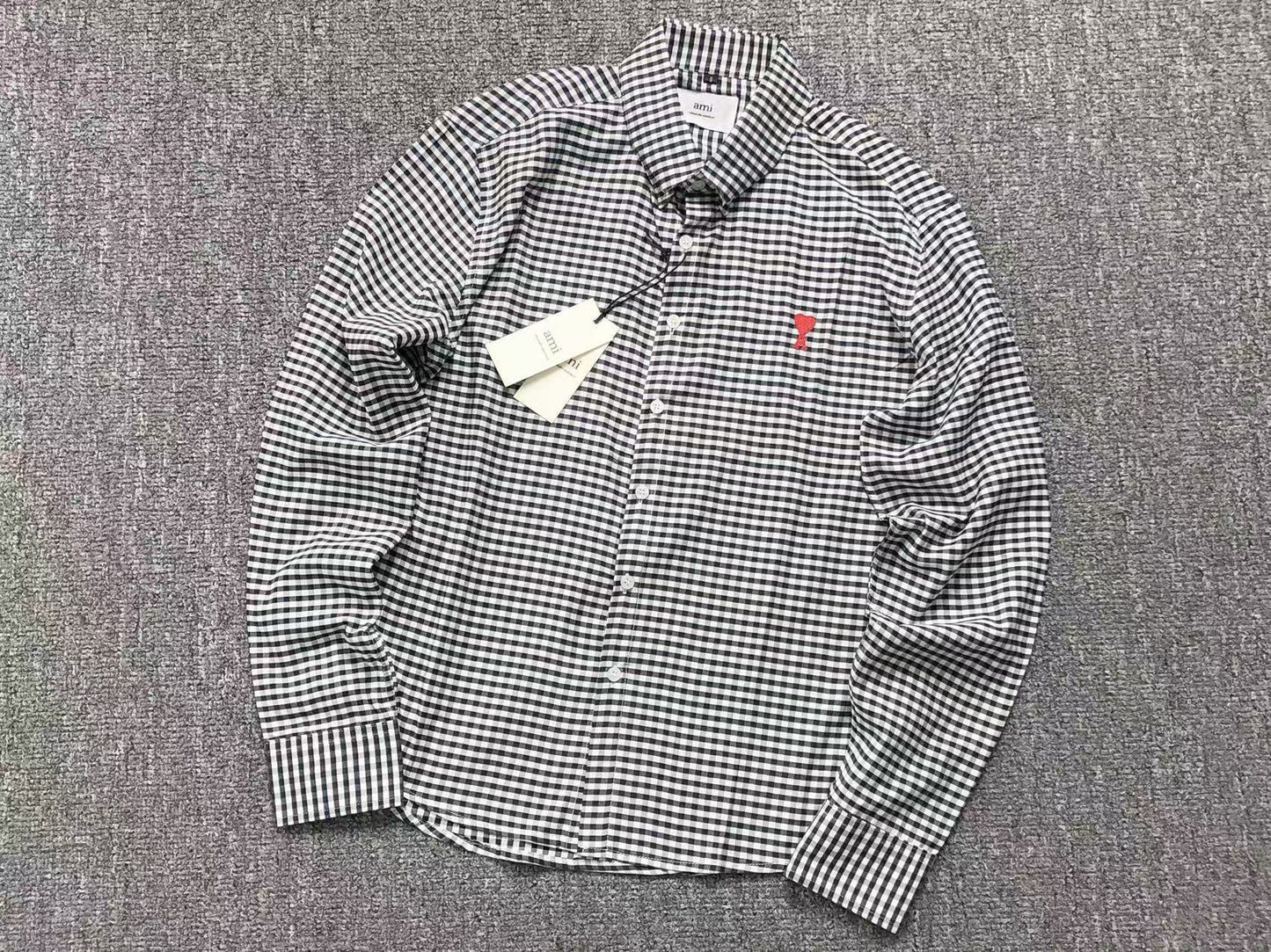 Camisa AMI Paris Gingham Mini Heart